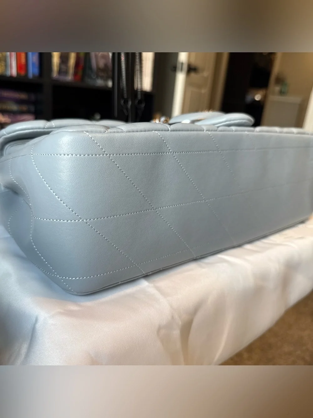 Coach Tabby Shoulder Bag 33 with Quilting in grey blue